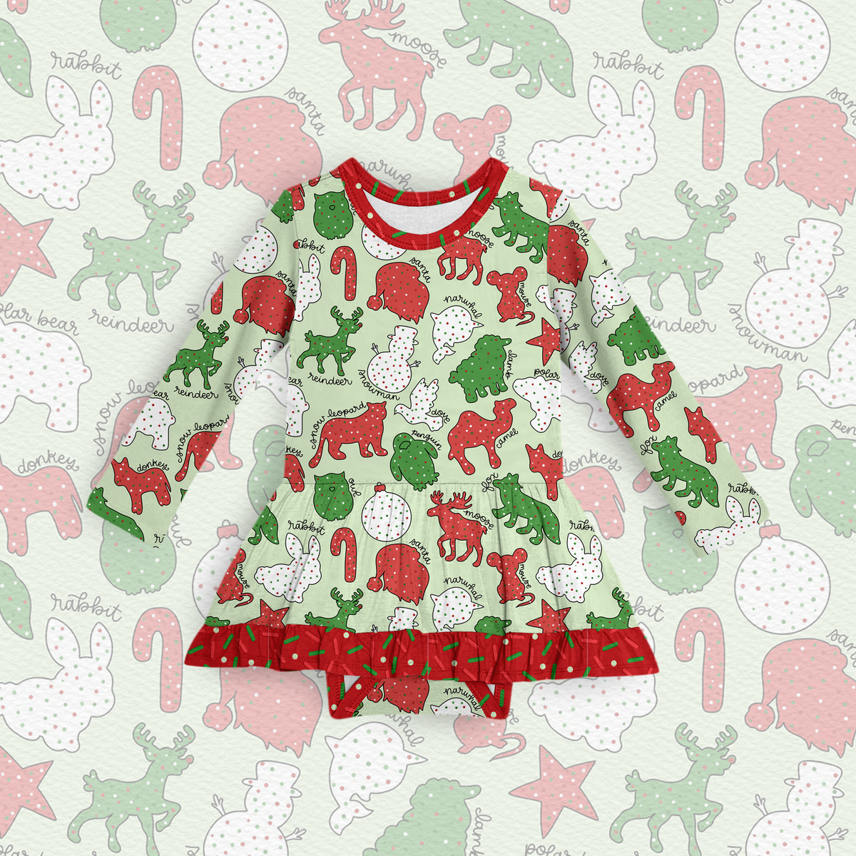 Pre order Christmas sprinkles twirl with bodysuit