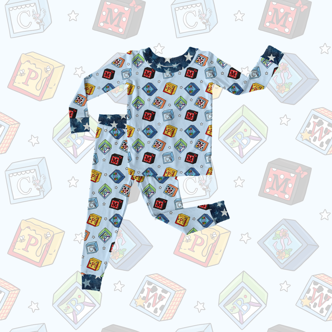 Block party two piece long sleeve and pants set