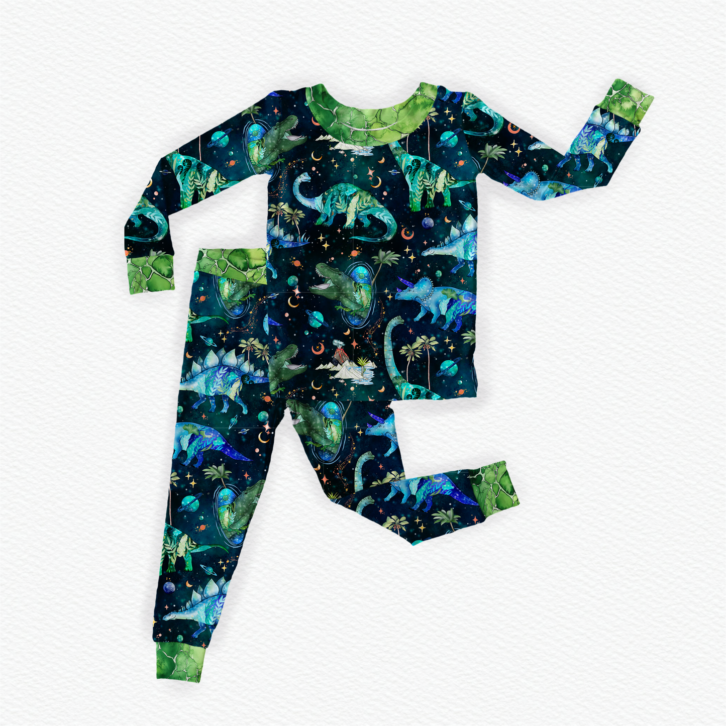 Cosmic Dino long sleeve and pants set