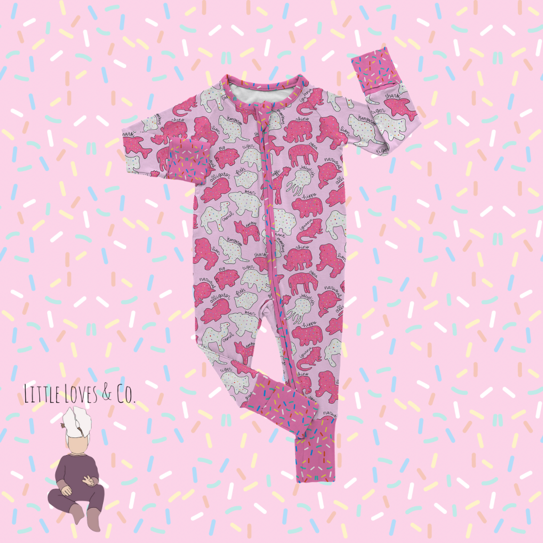 PRE-ORDER Safari sprinkles pink zippy