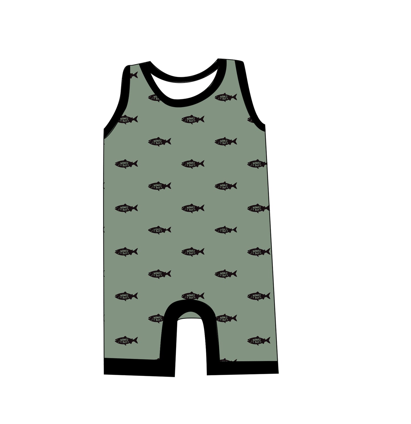 Mamas boy fish Tank daywear romper