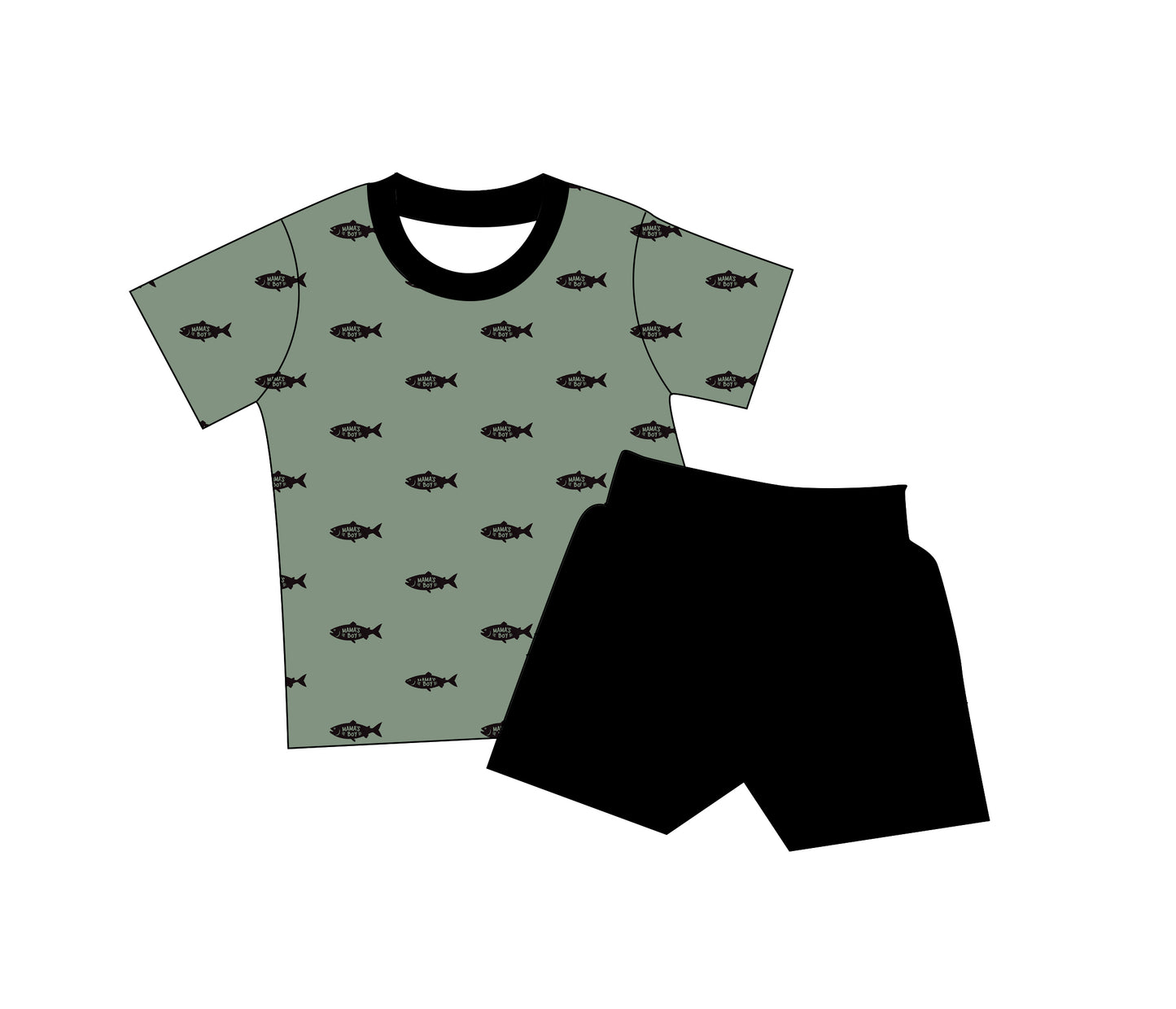 Mamas boy daywear short set