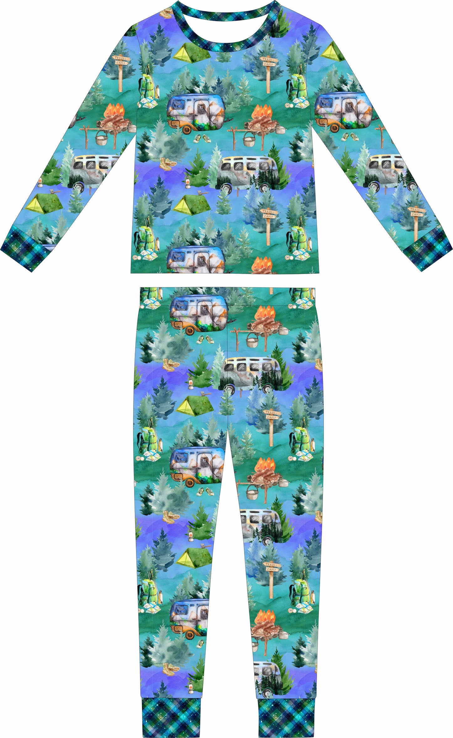 Camping long sleeve and pants set