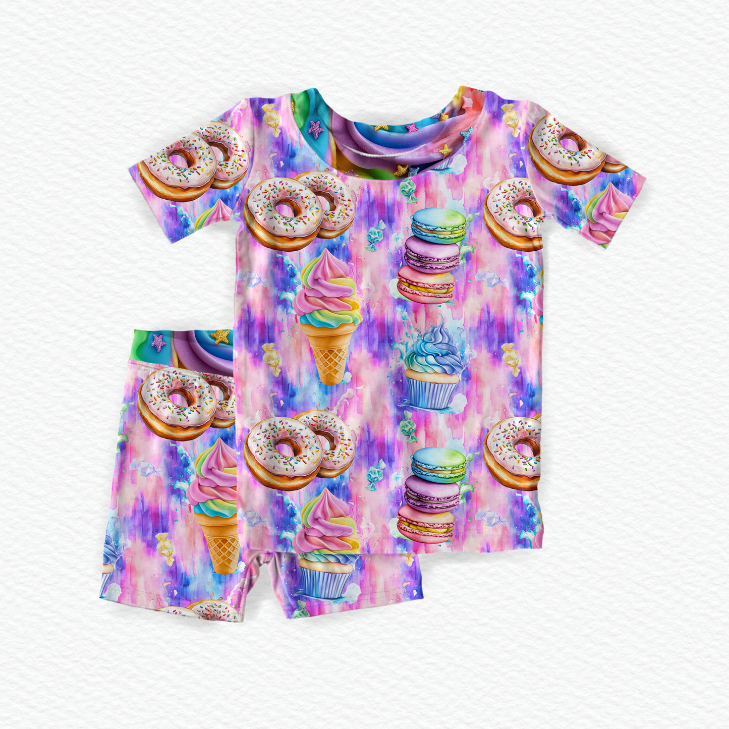 Scoops & sprinkles two piece short set