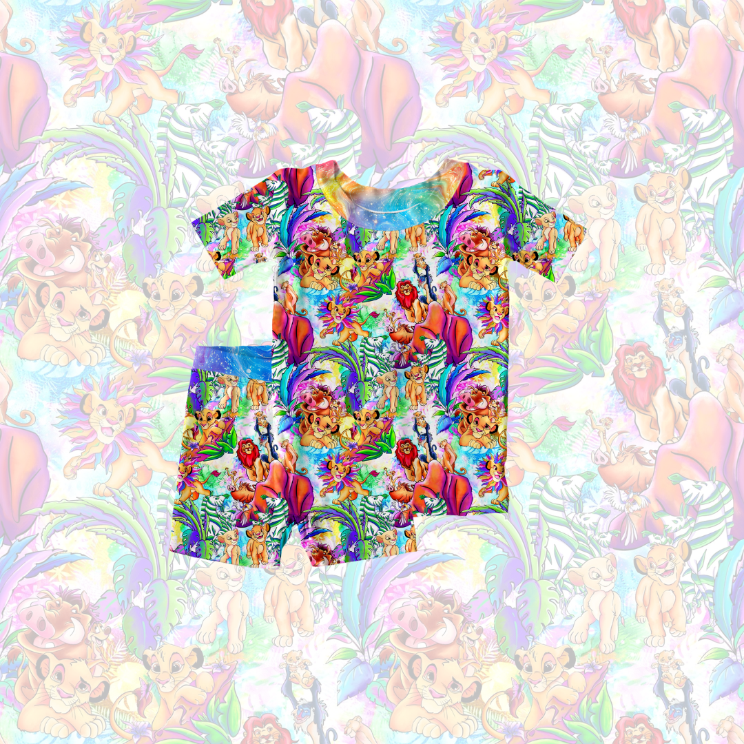 RTS Rainbow Roar two piece short set