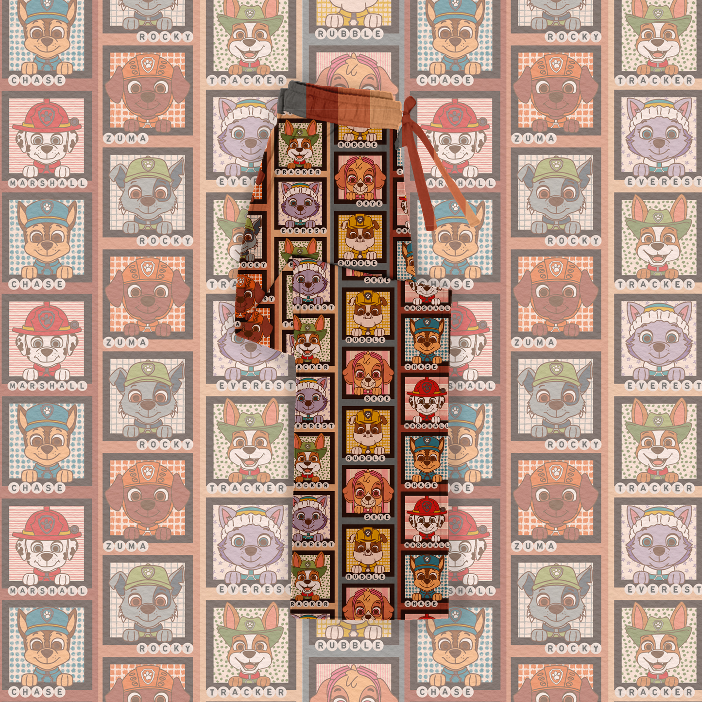 On the double straight leg pants