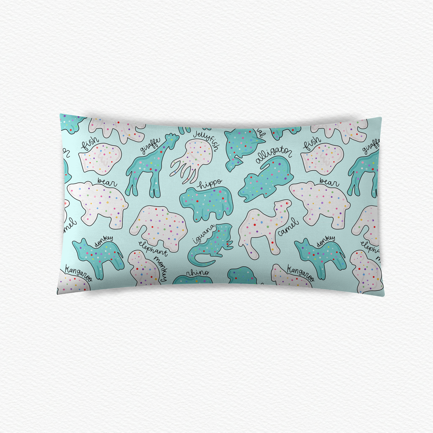 PRE-ORDER Safari sprinkle blue pillow case