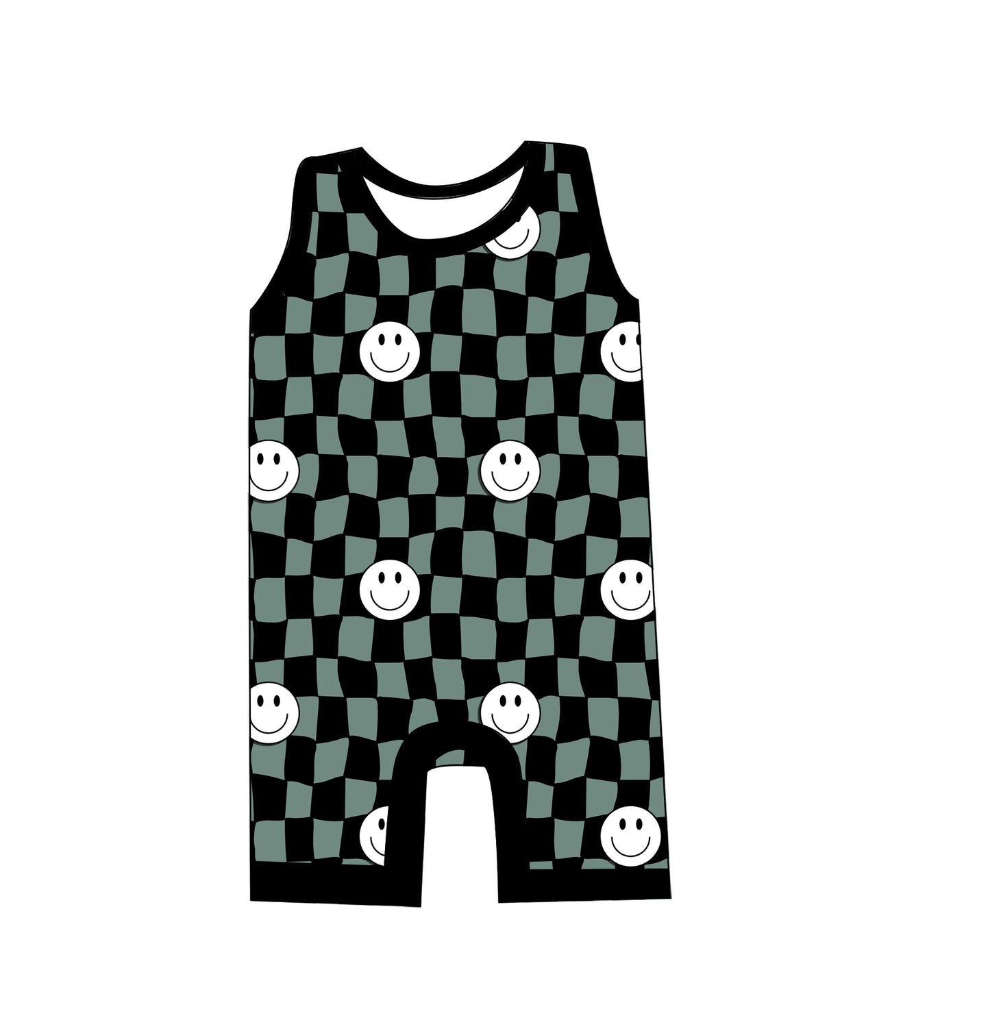 Smiley checks Tank daywear romper