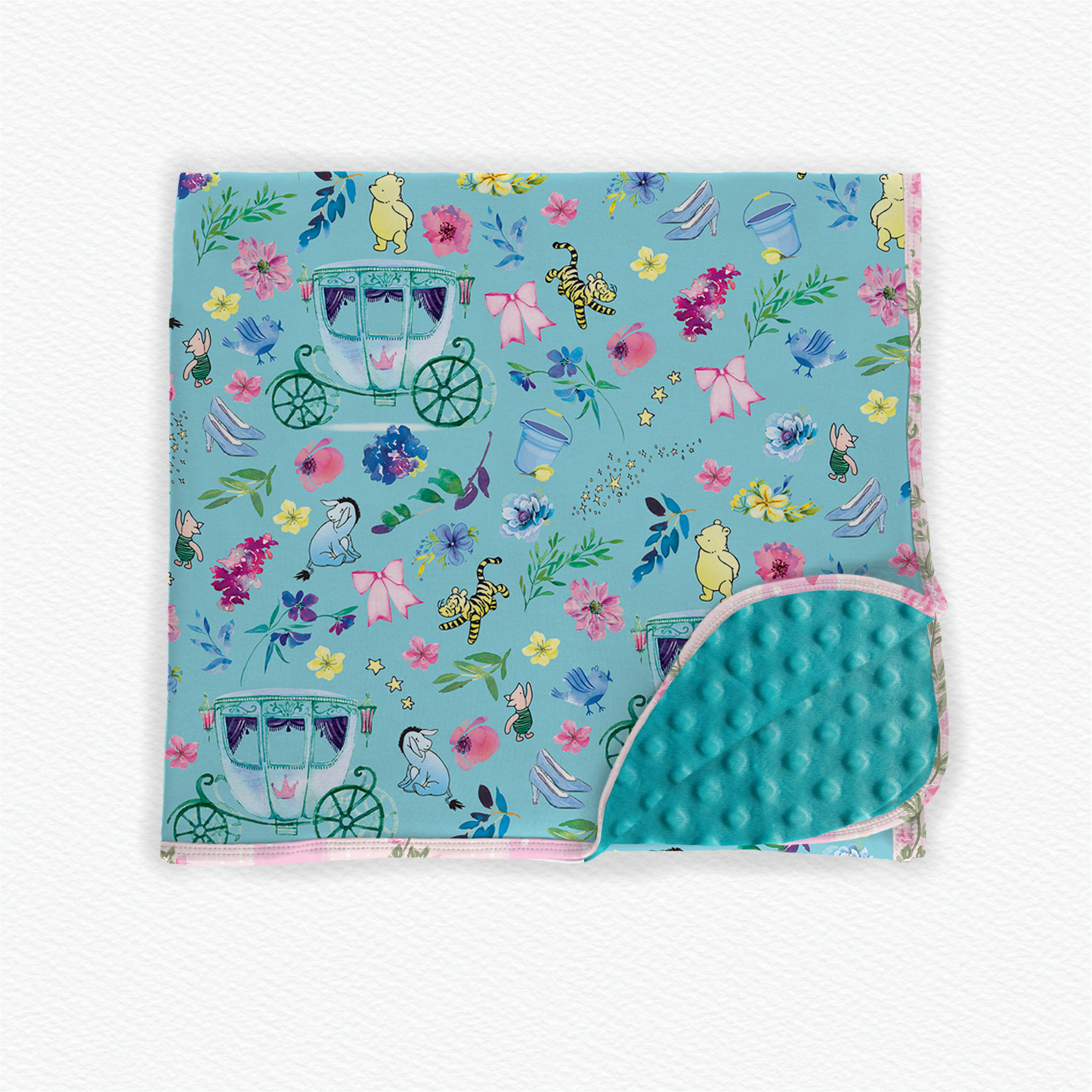 Hunny ever after security blanket minky backed 20x20