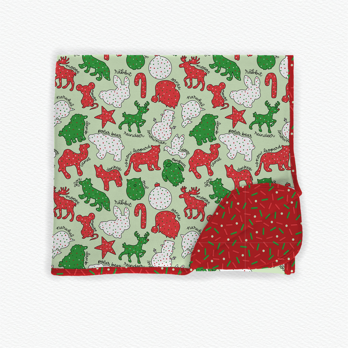 Pre-order Christmas sprinkles 50x50 bamboo blanket