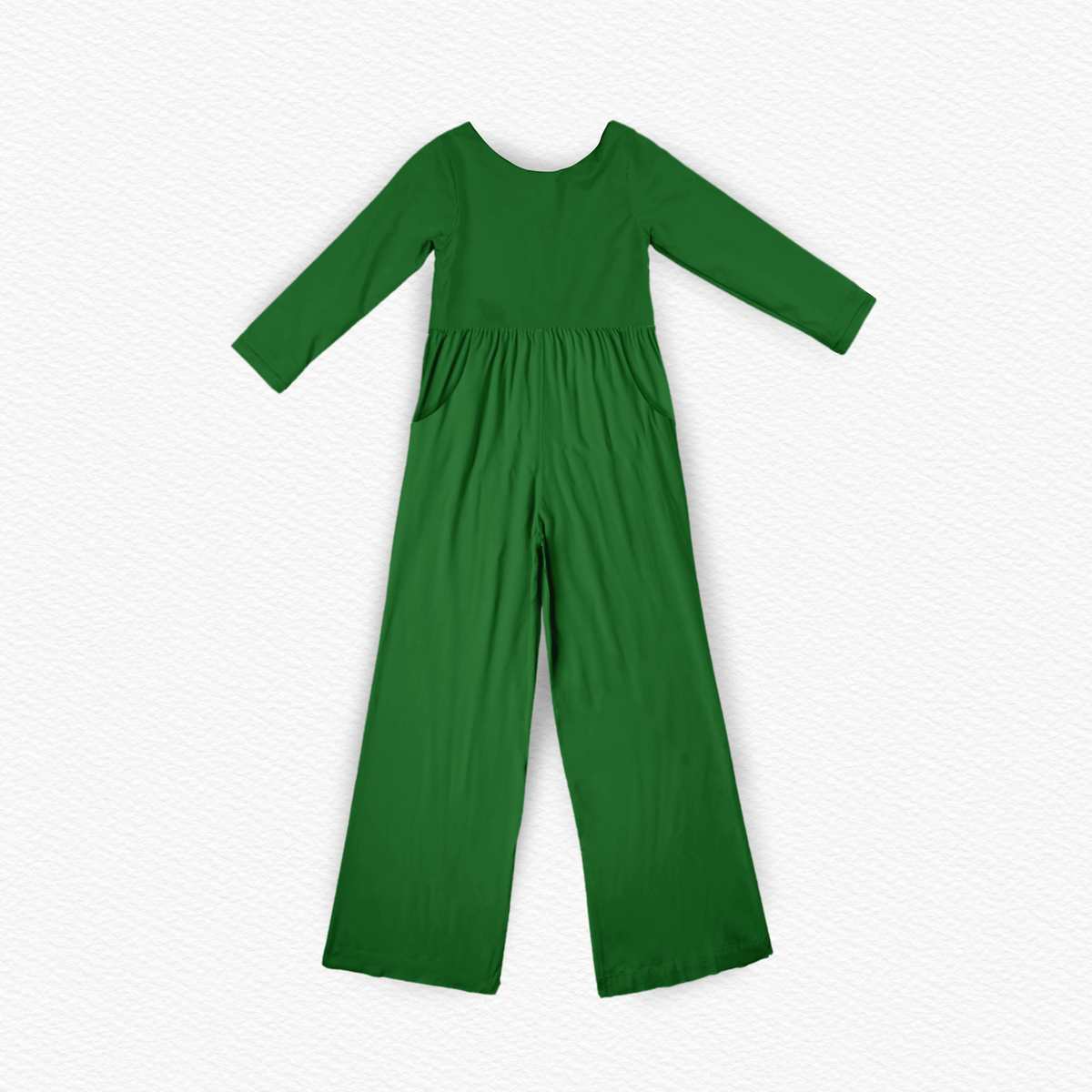 Green ribbed Wide leg day wear romper