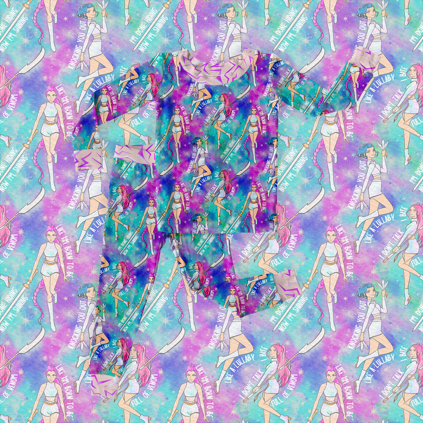 Born to be two piece long sleeve and pants set