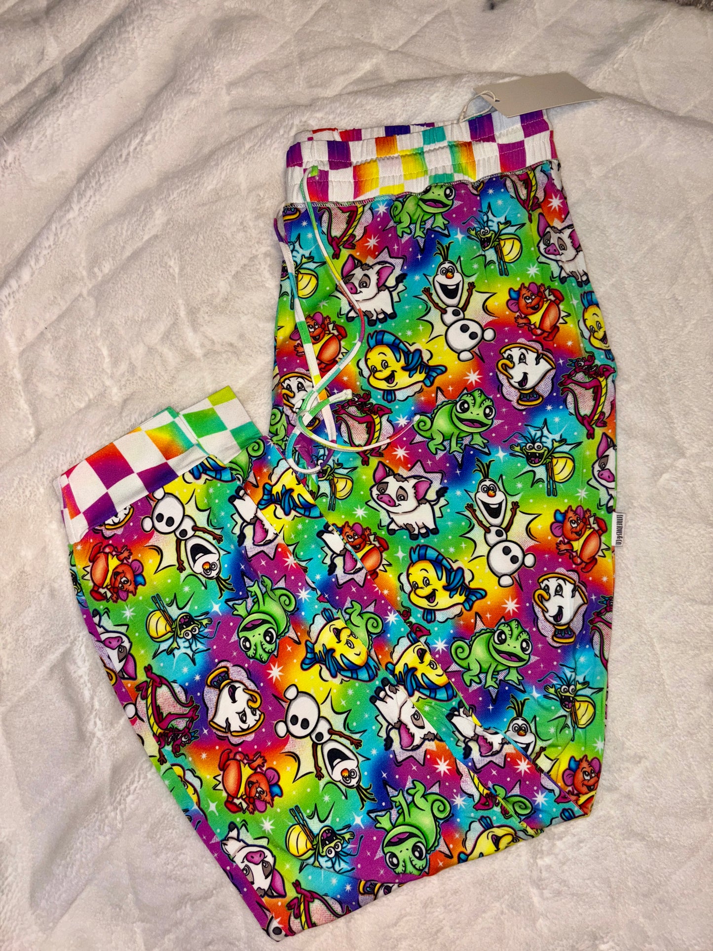 Rainbow checks joggers