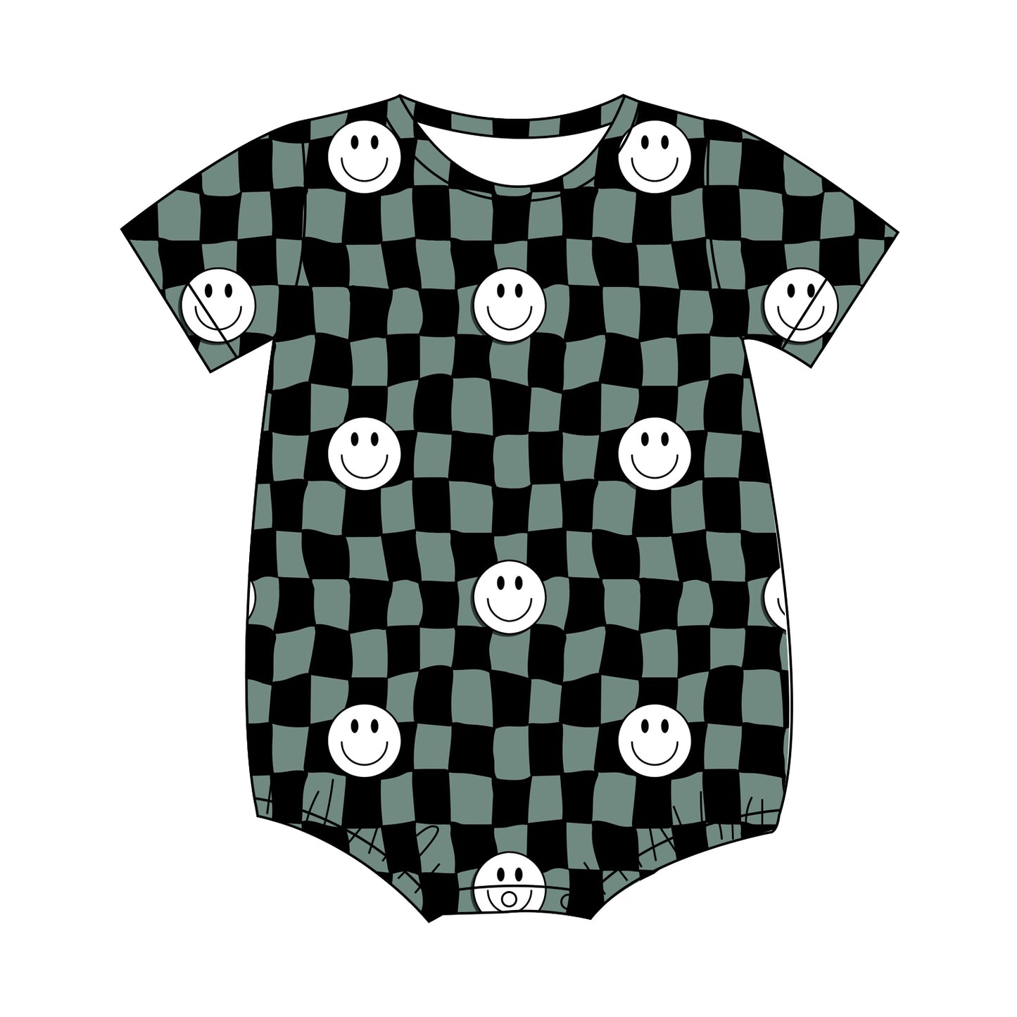 Smiley checks Bubble romper