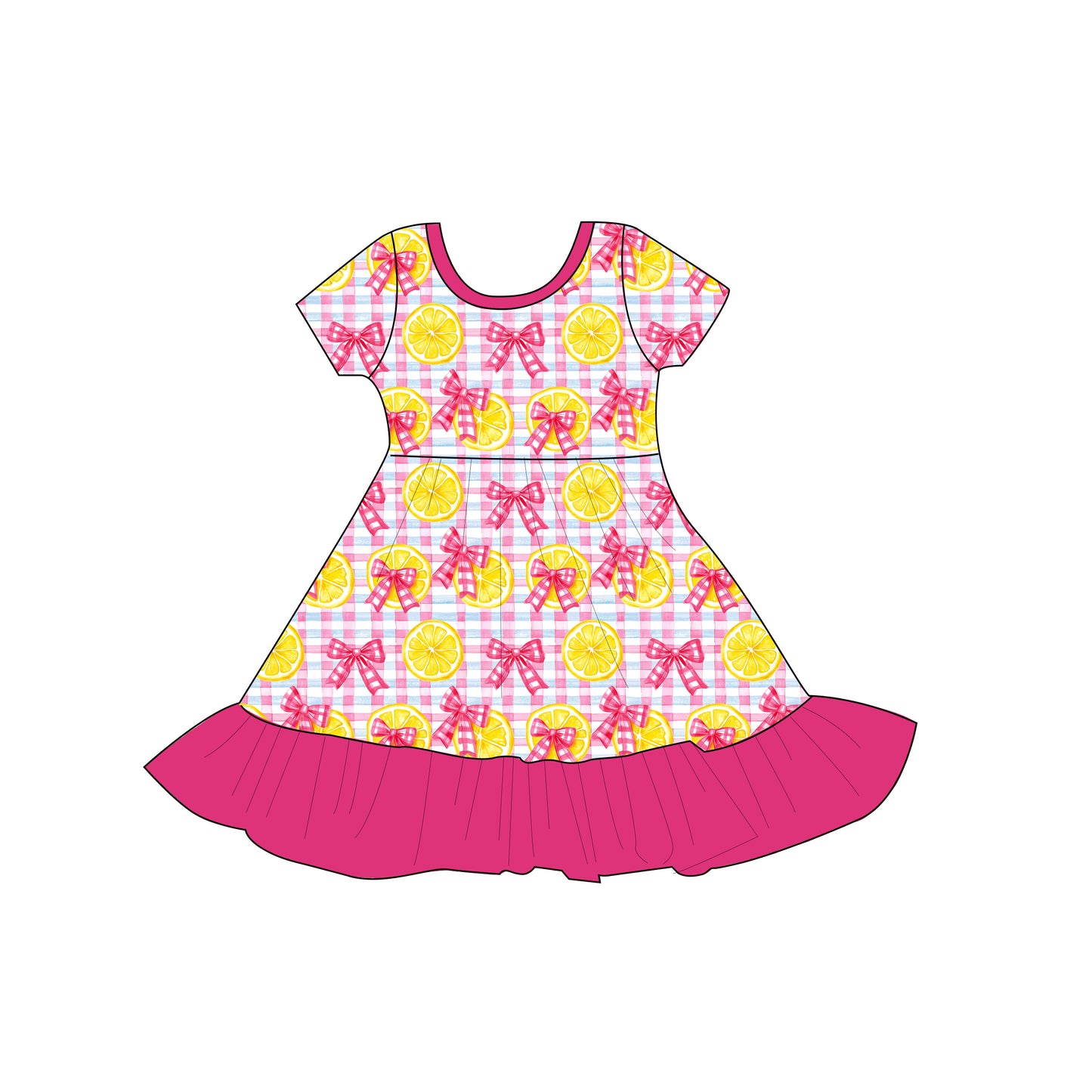 Lemons twirl dress