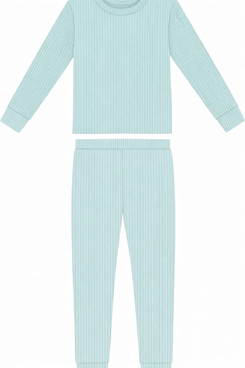 Brittany and co ribbed solid two piece long sleeve and pants set