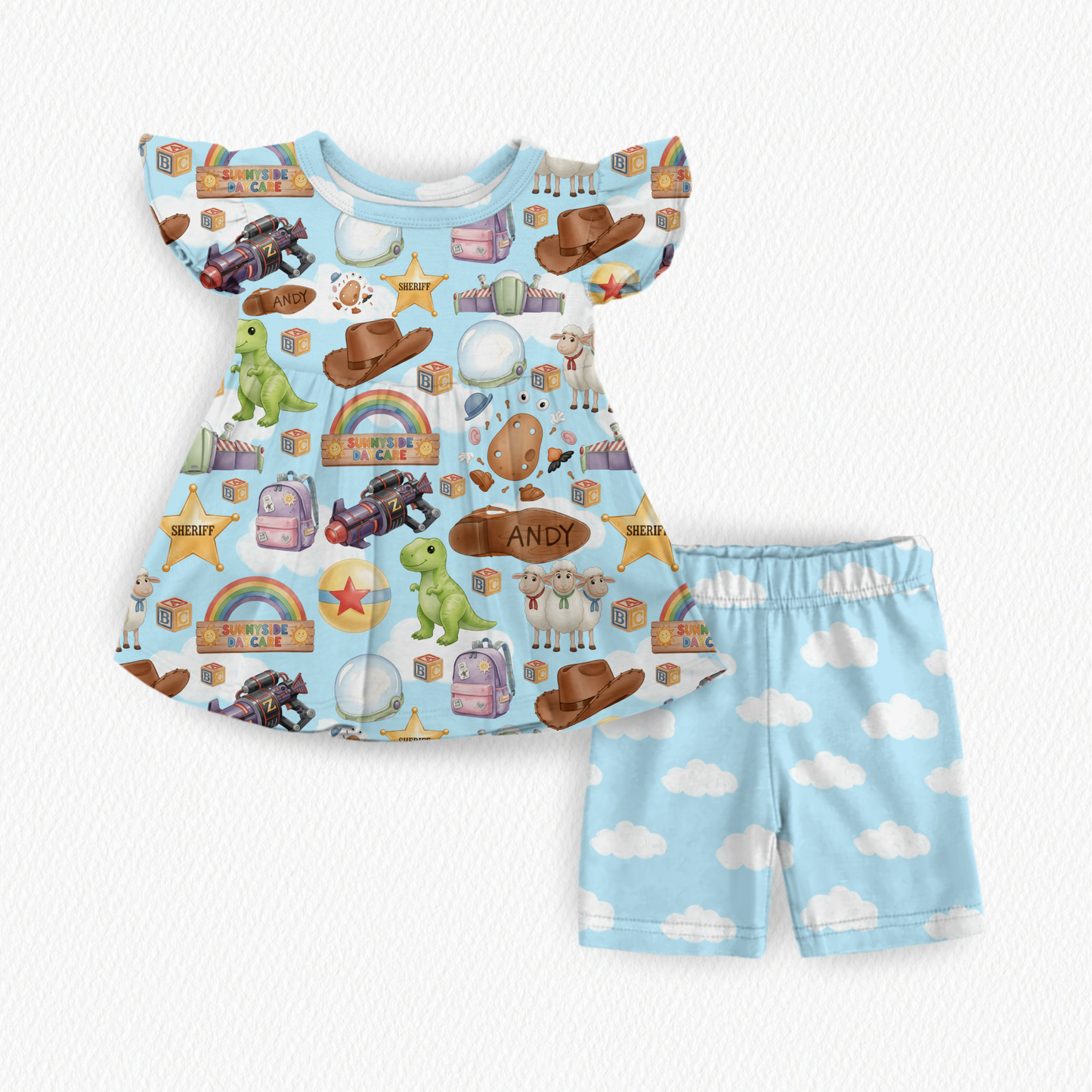 To infinity & dreams Peplum top and shorts