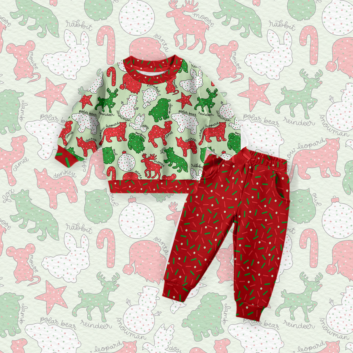 Pre-order Christmas sprinkles French Terry jogger sets