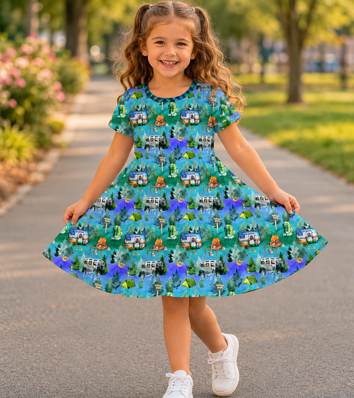 Camping twirl dress