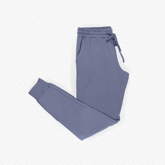 Periwinkle ribbed joggers