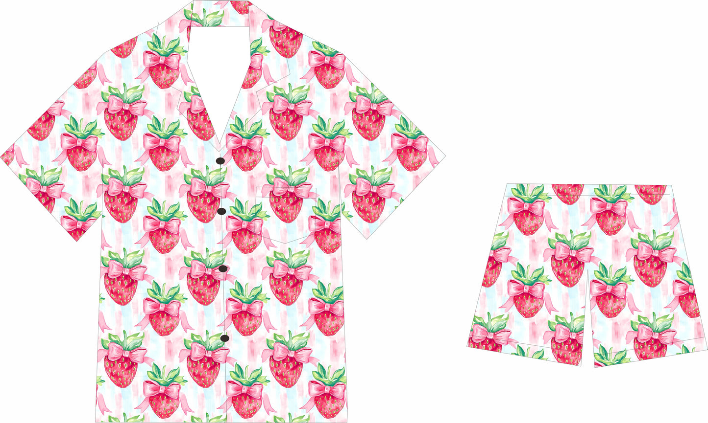 Strawberry Mama short sets