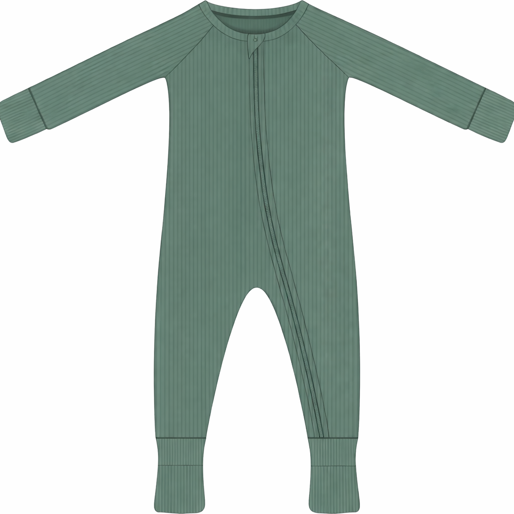 Seagram green ribbed solid zippy