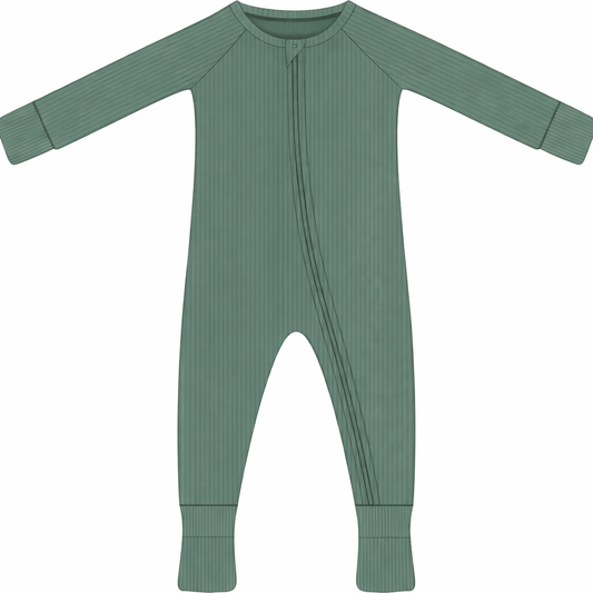 Seagram green ribbed solid zippy