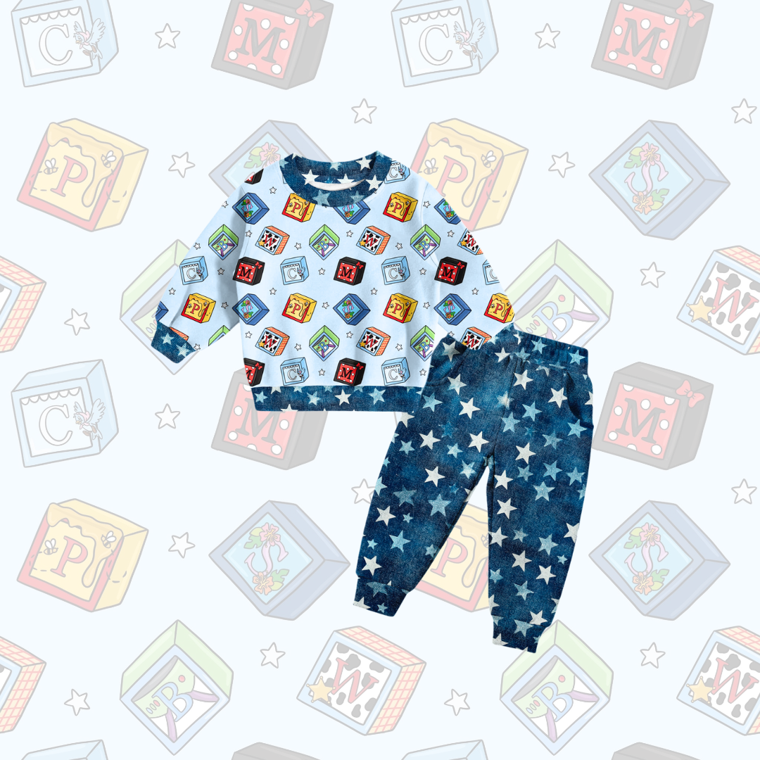 Block party French Terry jogger sets