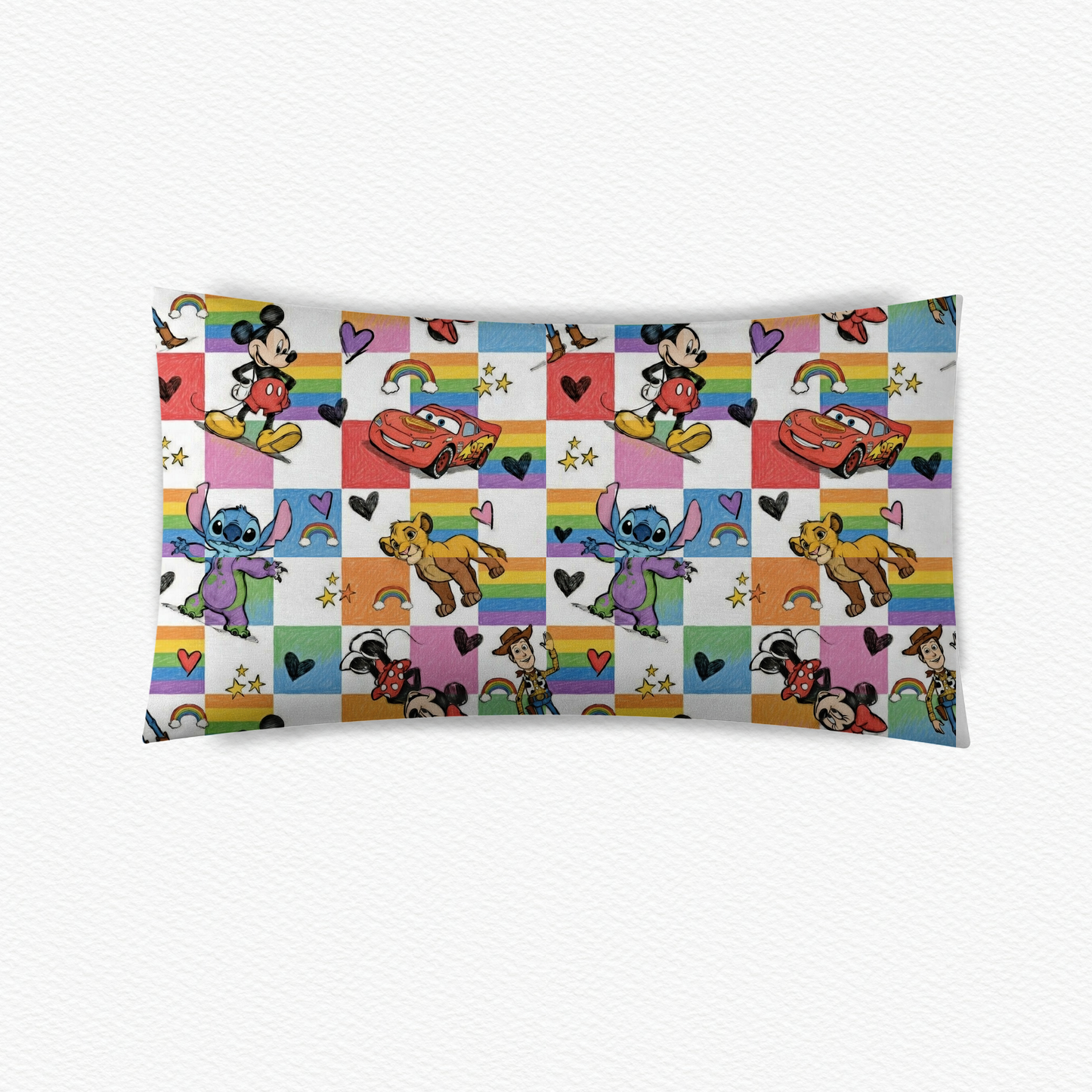 Colorful pals pillow case