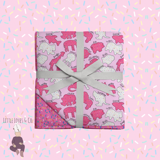 PRE-ORDER Safari sprinkles pink blanket