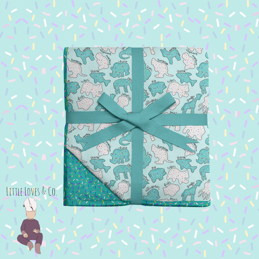 PRE-ORDER Safari sprinkles blue blanket