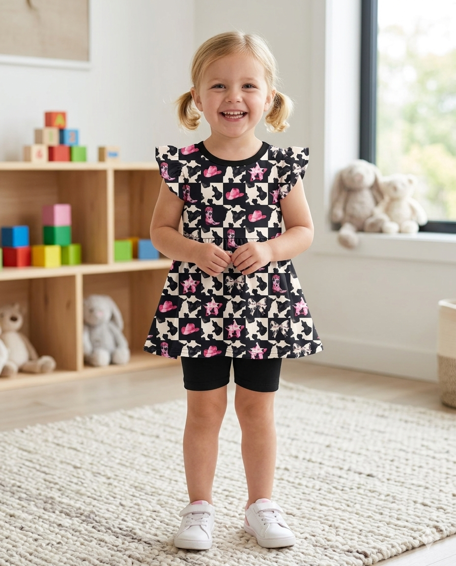 Cowgirl Peplum top and shorts
