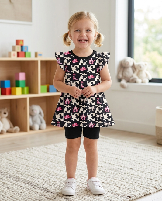 Cowgirl Peplum top and shorts