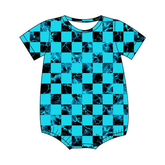 Watercolor checks Bubble romper