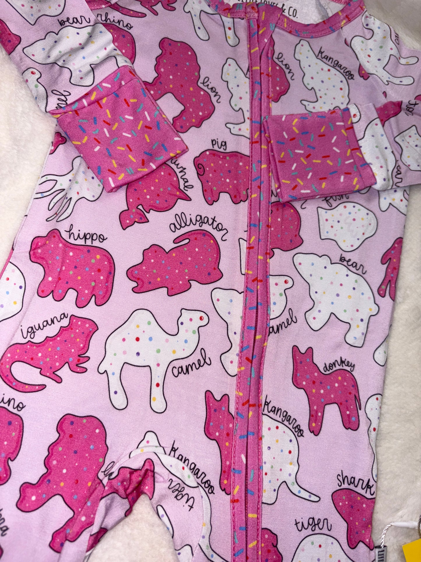 PRE-ORDER Safari sprinkles pink zippy
