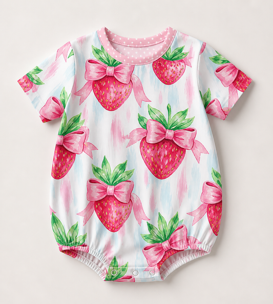 Strawberry Bubble romper