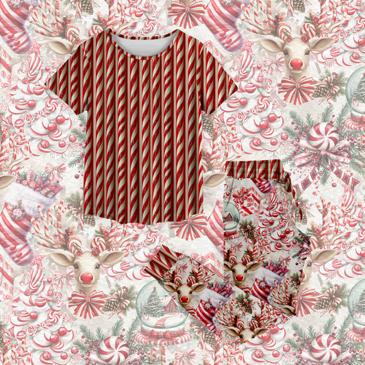 Candy cane lane candy cane trim jogger set