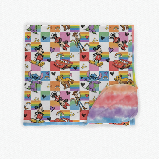 Colorful pals 50x50 bamboo blanket