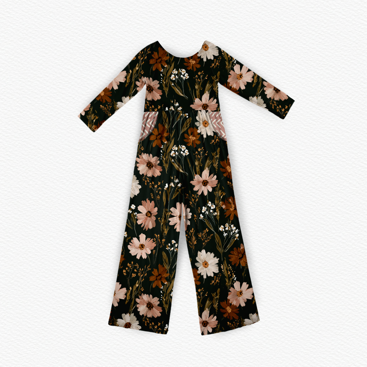 Fall floral Wide leg day wear romper