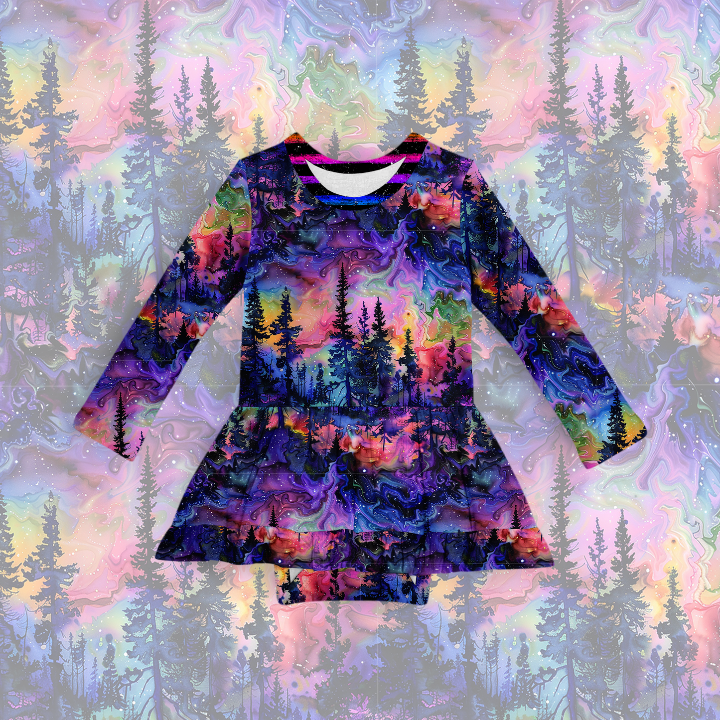 Aurora nights twirl with bodysuit