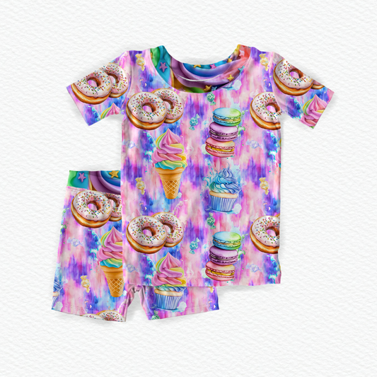 Scoops & sprinkles two piece short set