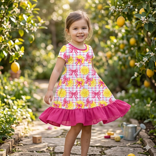 Lemons twirl dress