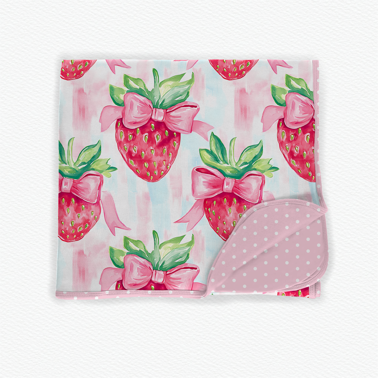 Strawberry 50x50 bamboo blanket