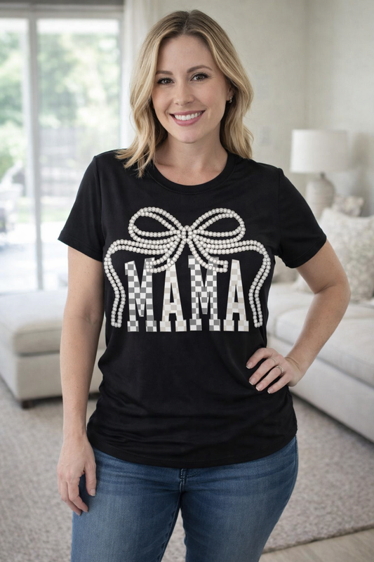 Mama bow bamboo tee