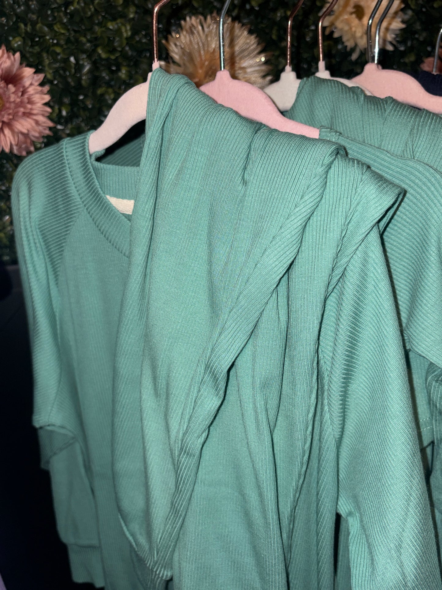 Seagram green ribbed solid zippy