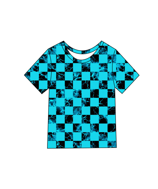 Watercolor checks t-shirt bamboo