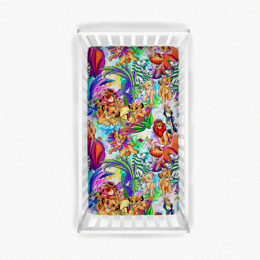 PRE SALE rainbow lion crib sheet