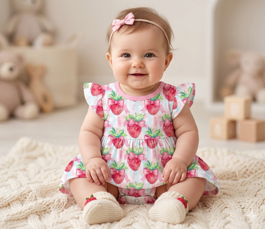 Strawberry twirl with bodysuit