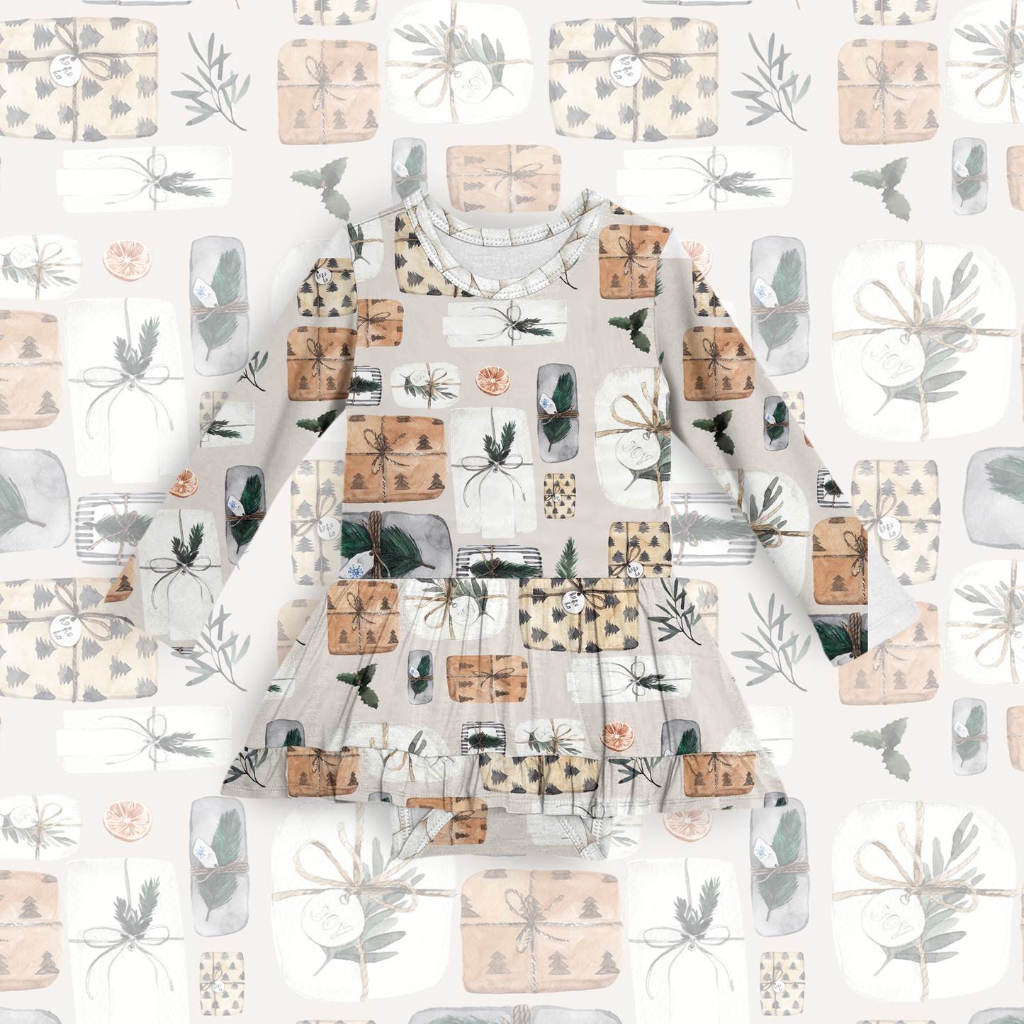 Joy to the world twirl with bodysuit