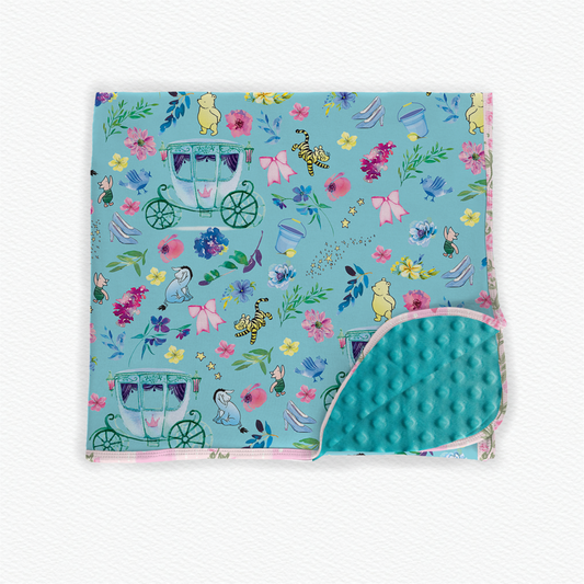 Hunny ever after security blanket minky backed 20x20